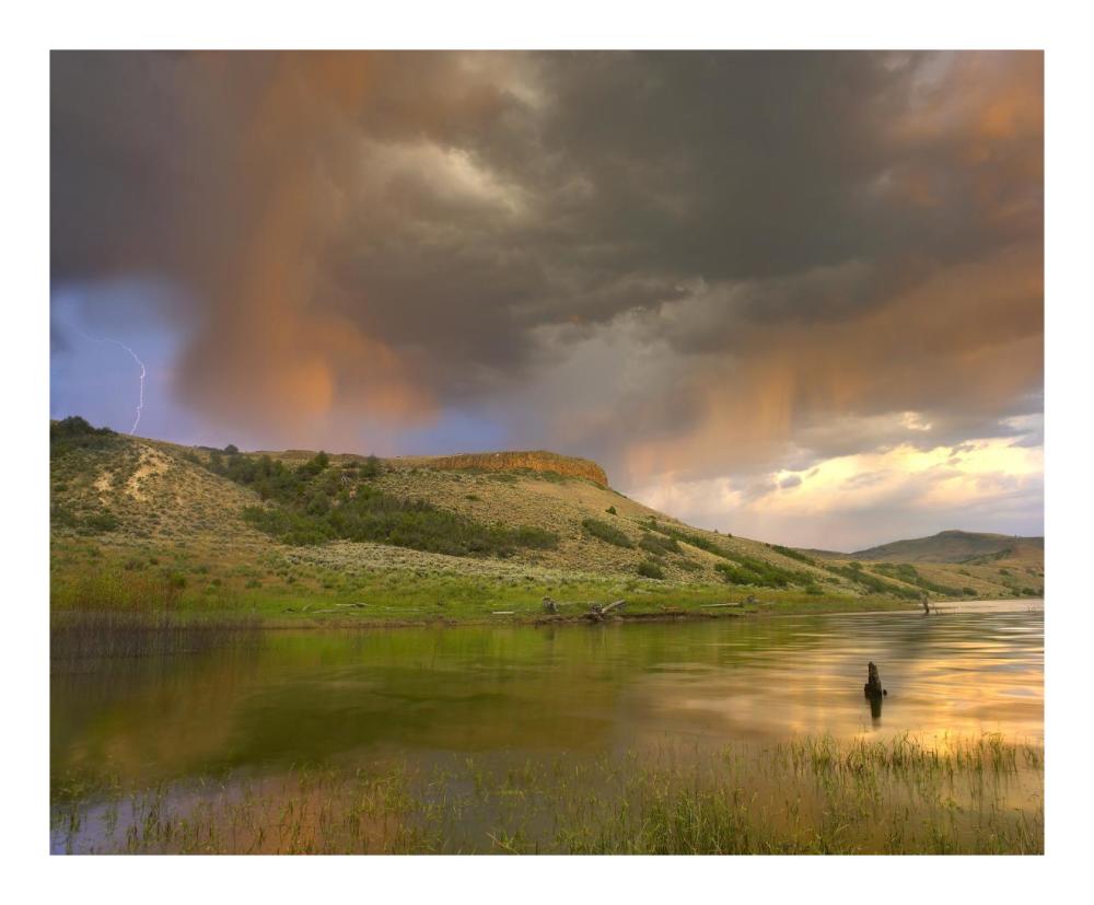 Thunderstorm With Lightning Strike Over Curecanti National Recreational Area, Colorado-Paper Art-22X18