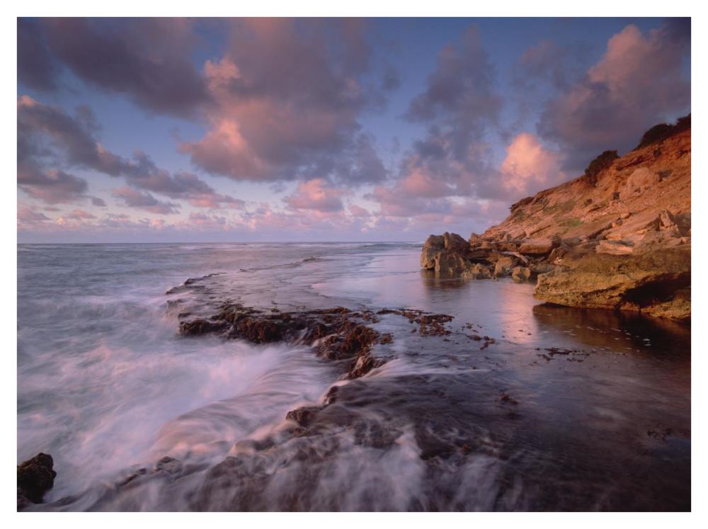 Dawn From The Base Of Makewehi Cliffs Near Shipwreck Beach, Keoneloa Bay, Kauai, Hawaii-Paper Art-42X32