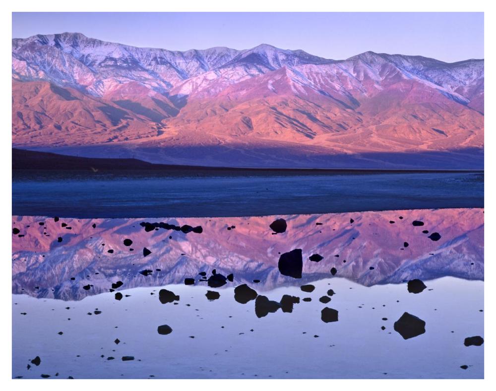 Panamint Range Reflected In Standing Water At Badwater, Death Valley National Park, California-Paper Art-42X32