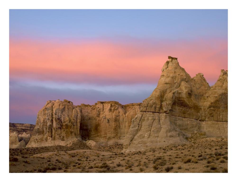Sandstone Formations In Kaiparowits Plateau, Grand Staircase, Escalante National Monument, Utah-Paper Art-26X20
