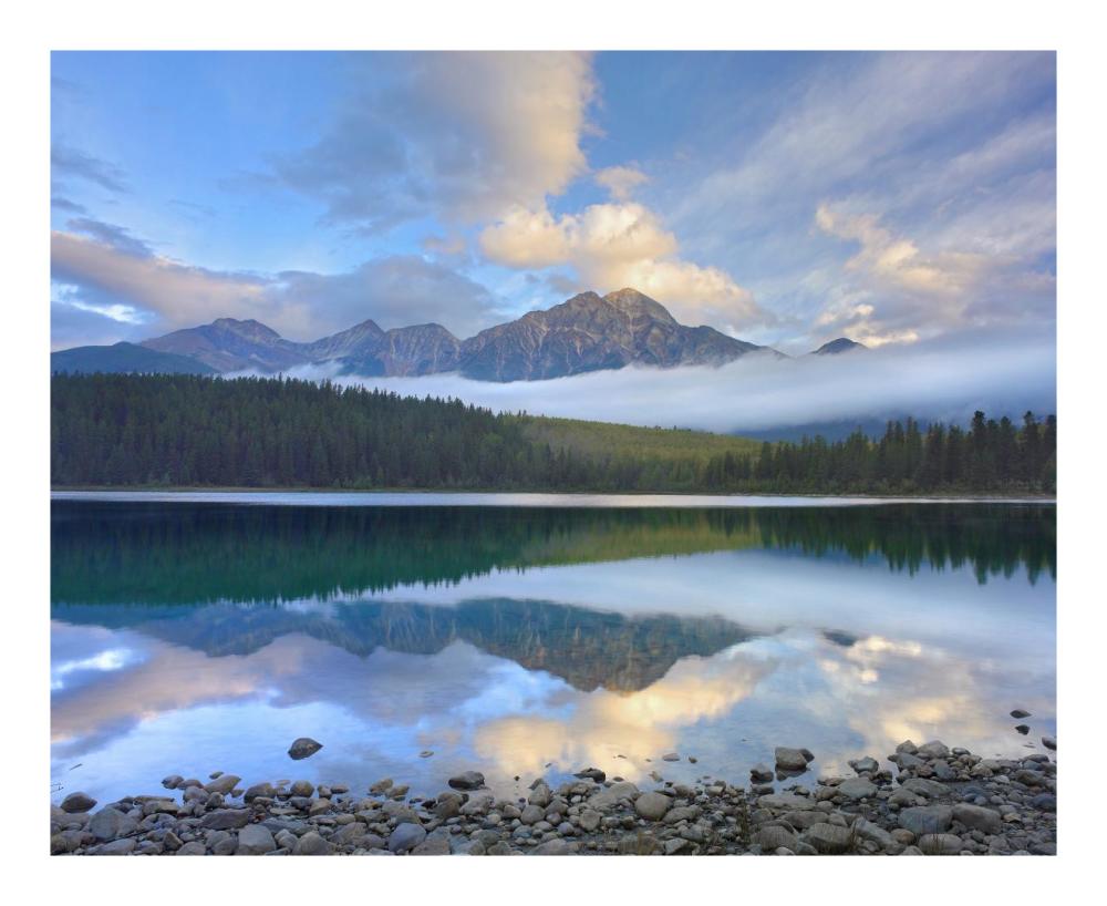 Pyramid Mountain And Boreal Forest Reflected In Patricia Lake, Jasper National Park, Alberta, Canada-Paper Art-22X18