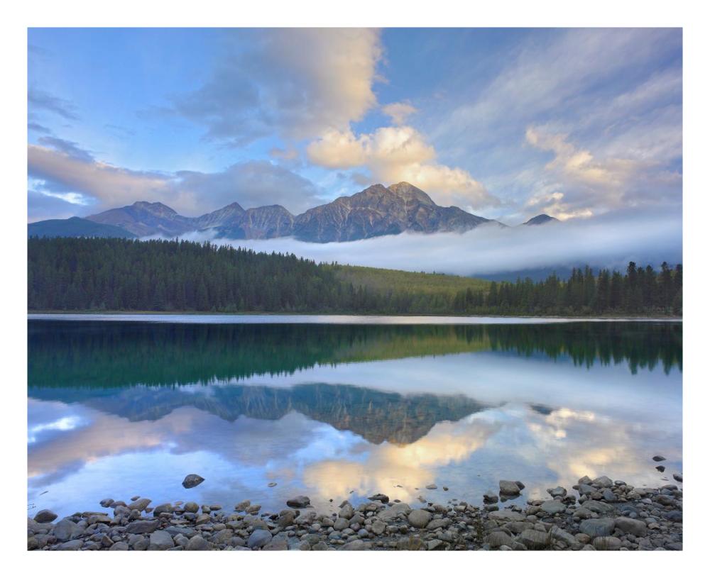 Pyramid Mountain And Boreal Forest Reflected In Patricia Lake, Jasper National Park, Alberta, Canada-Paper Art-26X22