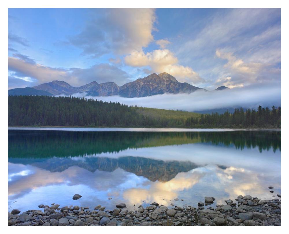 Pyramid Mountain And Boreal Forest Reflected In Patricia Lake, Jasper National Park, Alberta, Canada-Paper Art-37X30