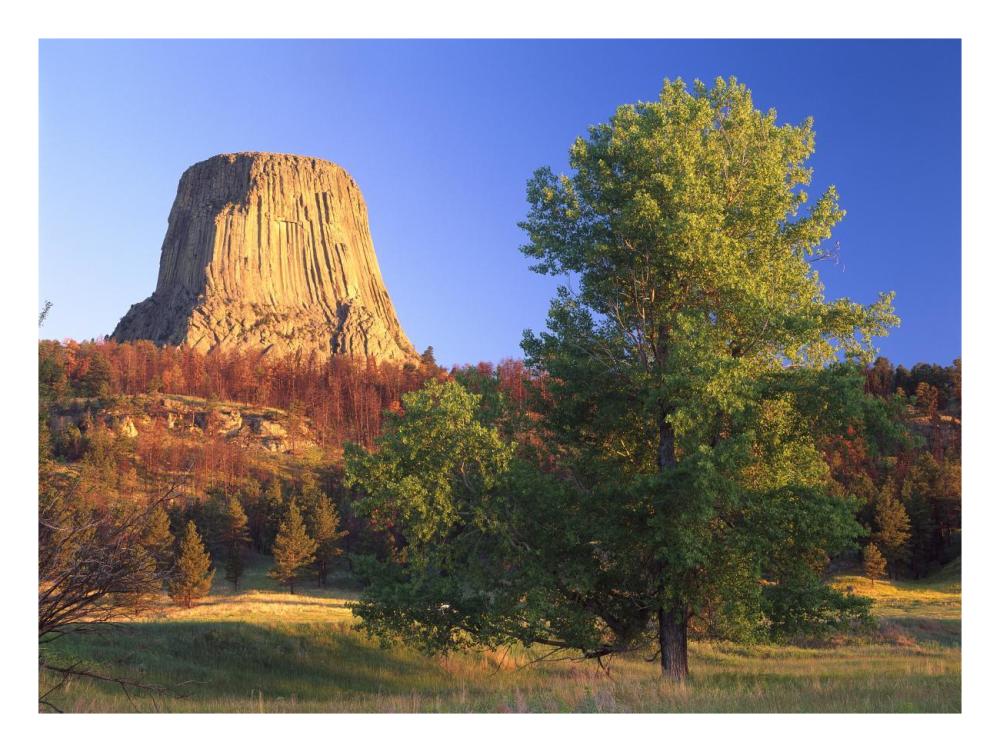 Devil'S Tower National Monument Showing Famous Basalt Tower, Sacred Site For Native Americans, Wyoming-Paper Art-26X20