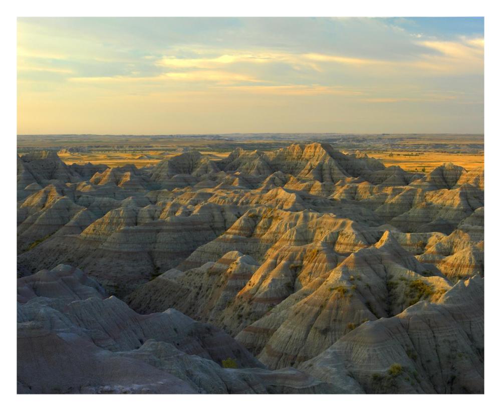 White River Overlook, Badlands National Park, South Dakota-Paper Art-30X24