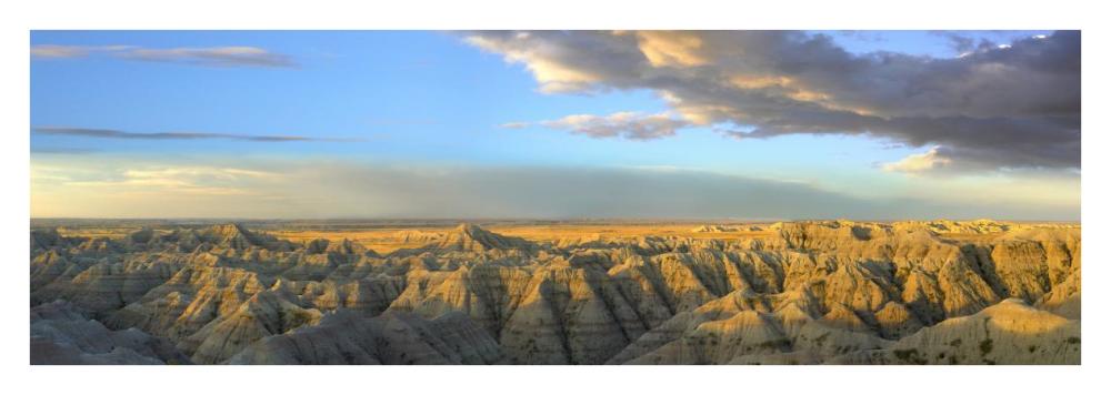 White River Overlook, Badlands National Park, South Dakota-Paper Art-38X14