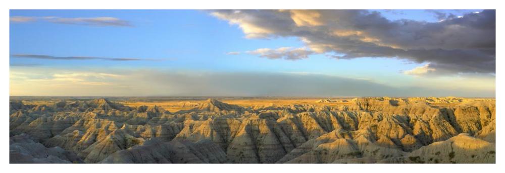 White River Overlook, Badlands National Park, South Dakota-Paper Art-56X20
