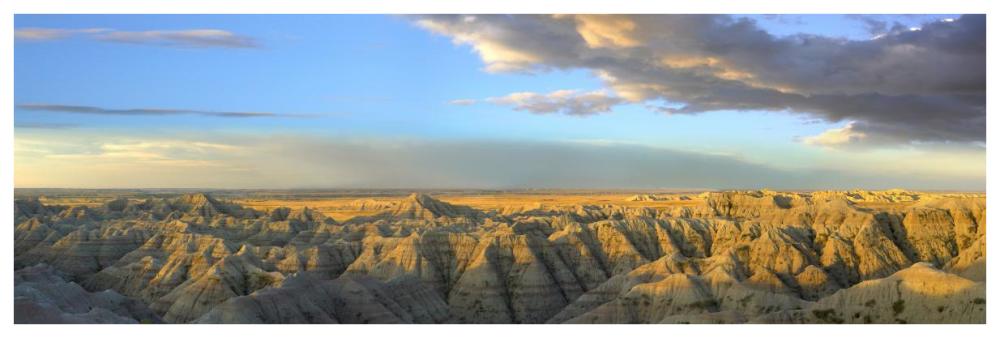 White River Overlook, Badlands National Park, South Dakota-Paper Art-74X26