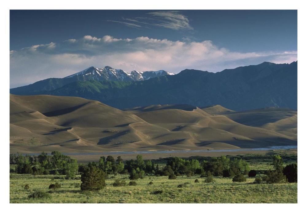 750 Foot Tall Sand Dunes Rise Against The Sangre De Cristo Mountains, Great Sand Dunes National Monument, Colorado-Paper Art-32,