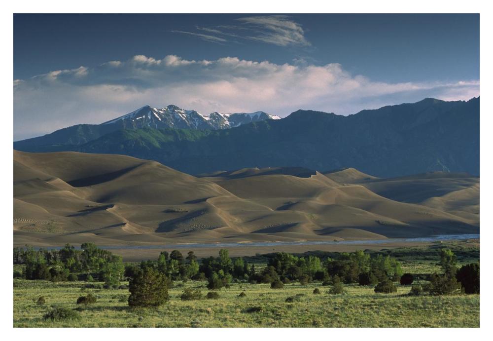 750 Foot Tall Sand Dunes Rise Against The Sangre De Cristo Mountains, Great Sand Dunes National Monument, Colorado-Paper Art-38,