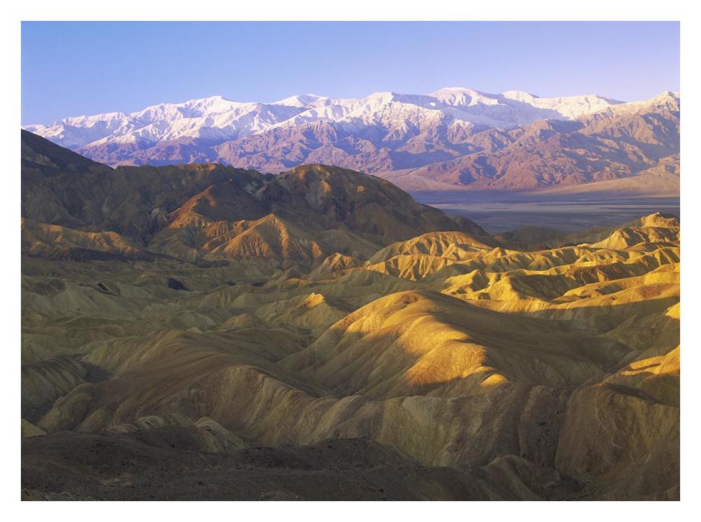 Looking At Panamint Range Over The Furnace Creek Playa From Zabriskie Point, Death Valley National Park, California-Paper Art-34