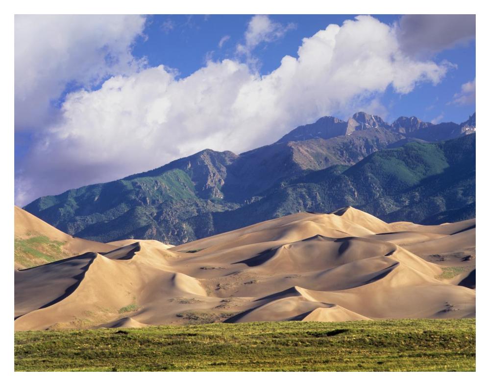 Sand Dunes With Sangre De Cristo Mountains In The Background, Great Sand Dunes National Park And Preserve, Colorado-Paper Art-18