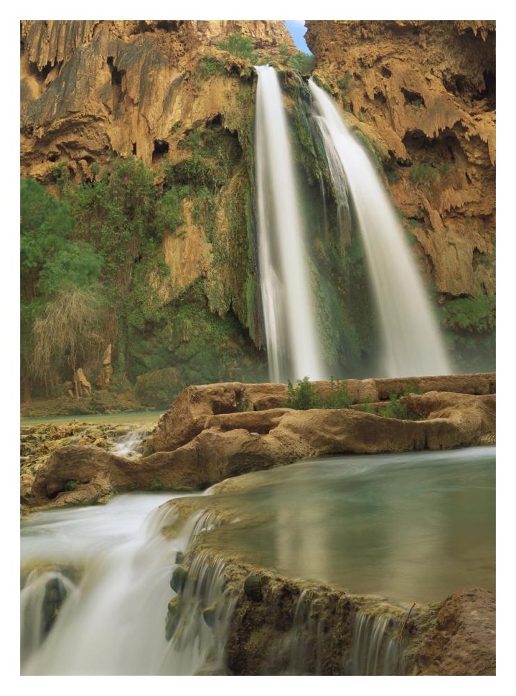 Havasu Creek, Lined With Cottonwood Trees, Havasu Falls, Grand Canyon, Arizona-Paper Art-14X18