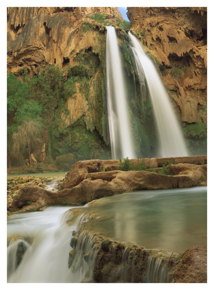 Havasu Creek, Lined With Cottonwood Trees, Havasu Falls, Grand Canyon, Arizona-Paper Art-32X42