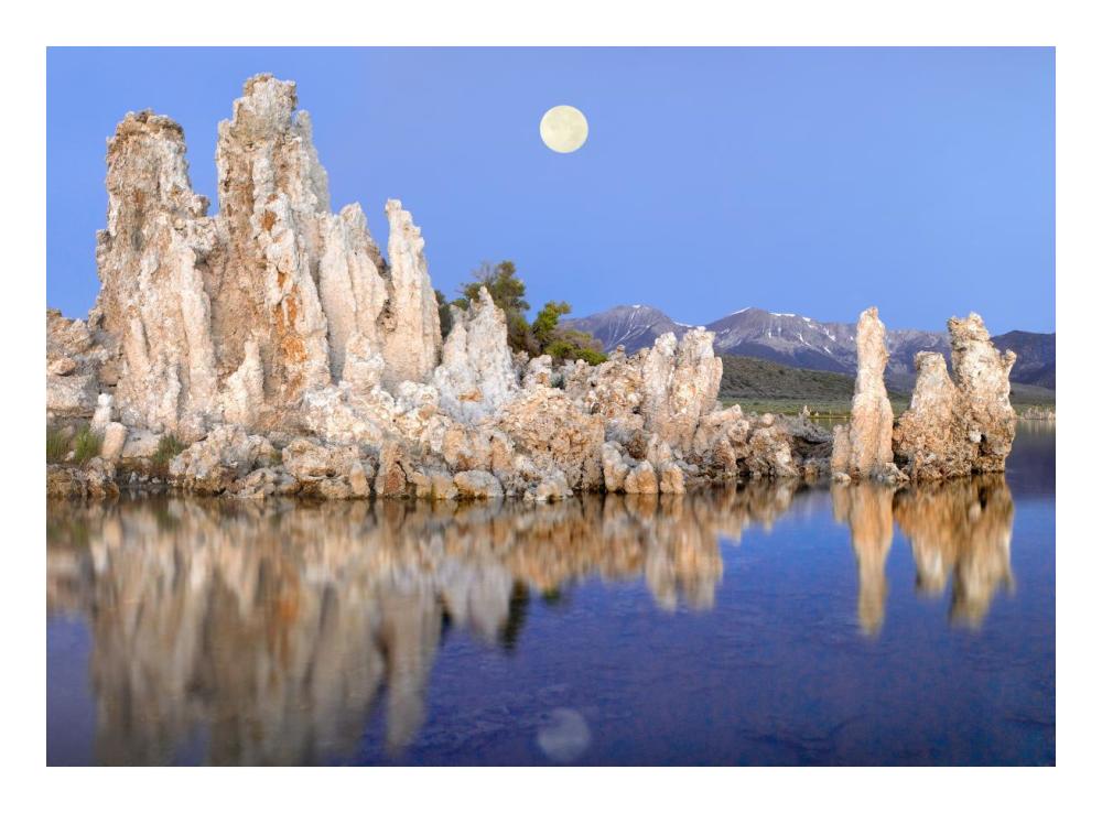 Full Moon Over Mono Lake, California-Paper Art-24X17.62