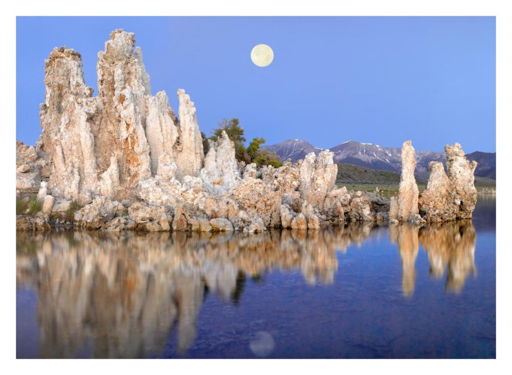 Full Moon Over Mono Lake, California-Paper Art-32X23.3