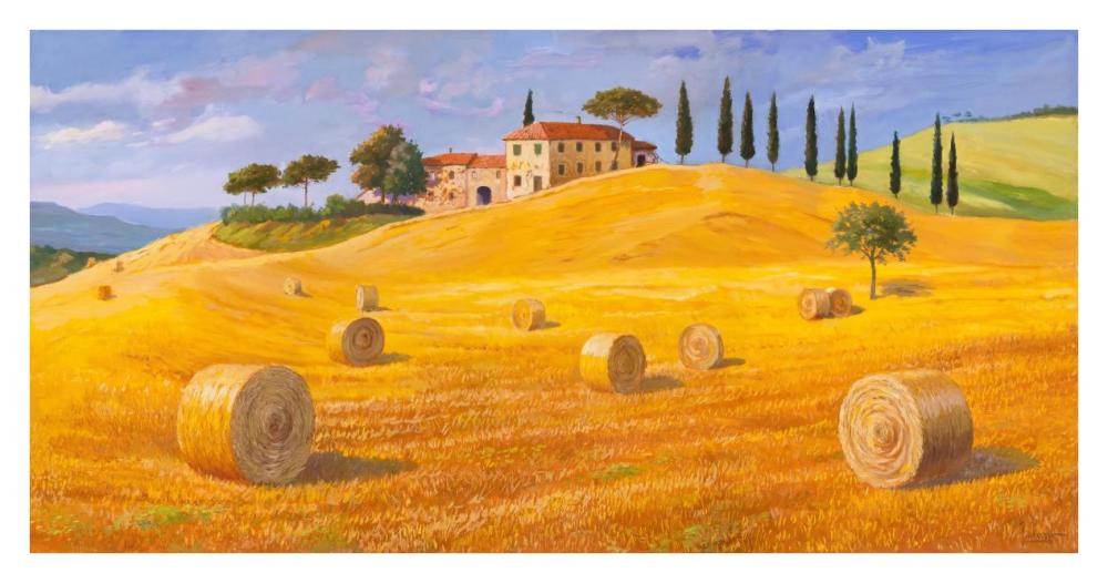 Colline In Toscana-Paper Art-38X20