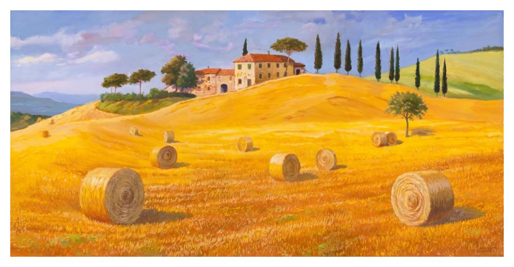 Colline In Toscana-Paper Art-50X26