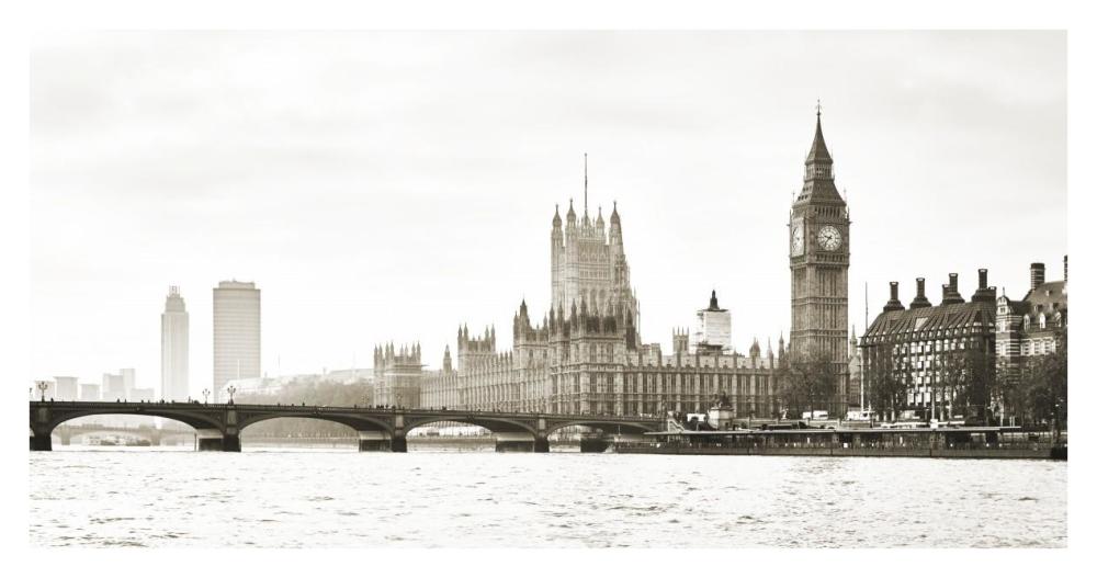 View Of The Houses Of Parliament And Westminster Bridge, London (Detail)-Paper Art-38X20