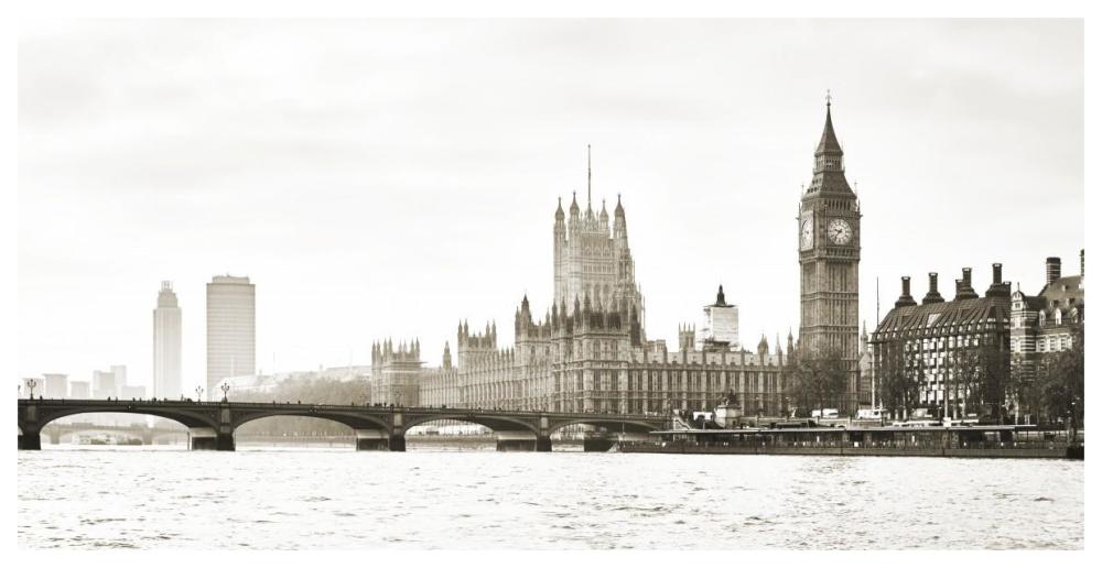 View Of The Houses Of Parliament And Westminster Bridge, London (Detail)-Paper Art-62X32