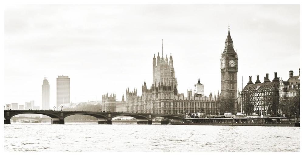 View Of The Houses Of Parliament And Westminster Bridge, London (Detail)-Paper Art-74X38