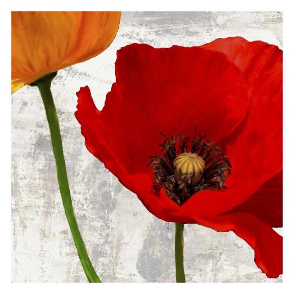 Summer Poppies I-Paper Art-26X26