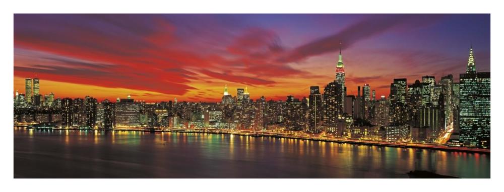 Sunset Over New York (Detail)-Paper Art-38X14
