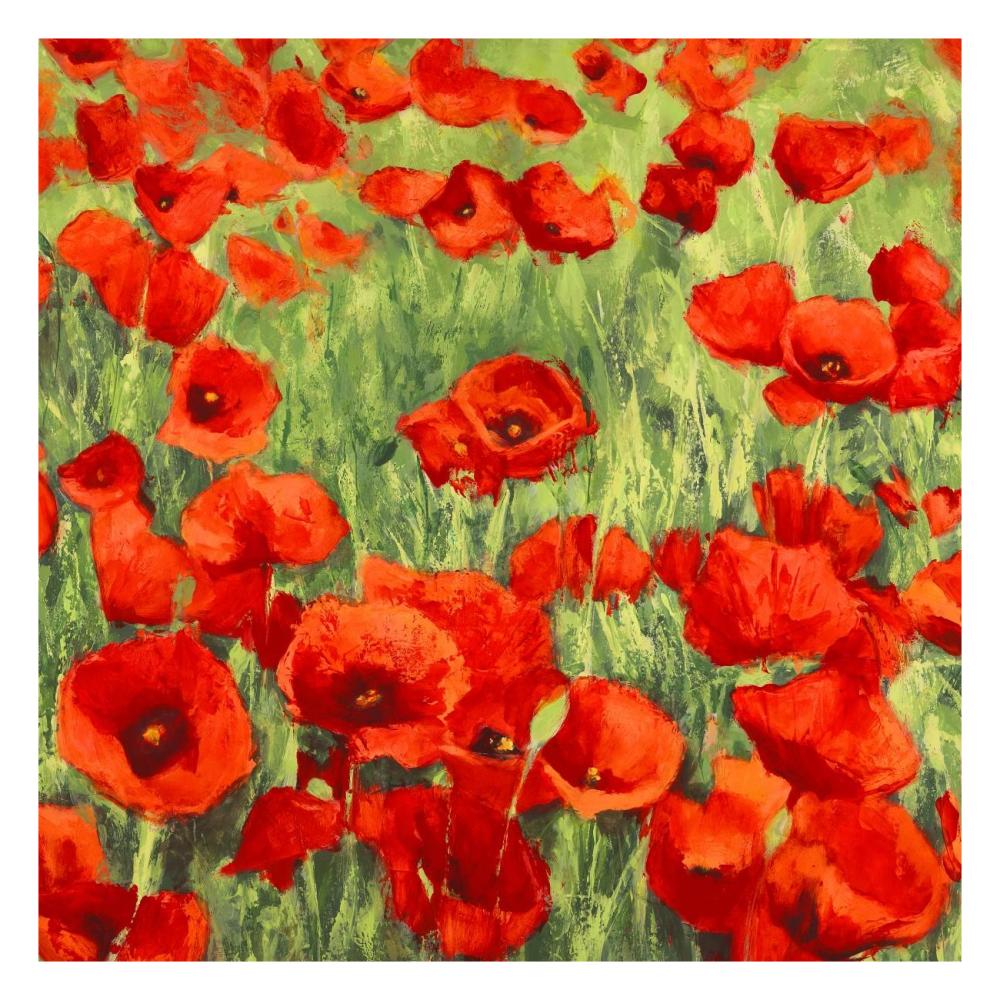 Poppies-Paper Art-26X26