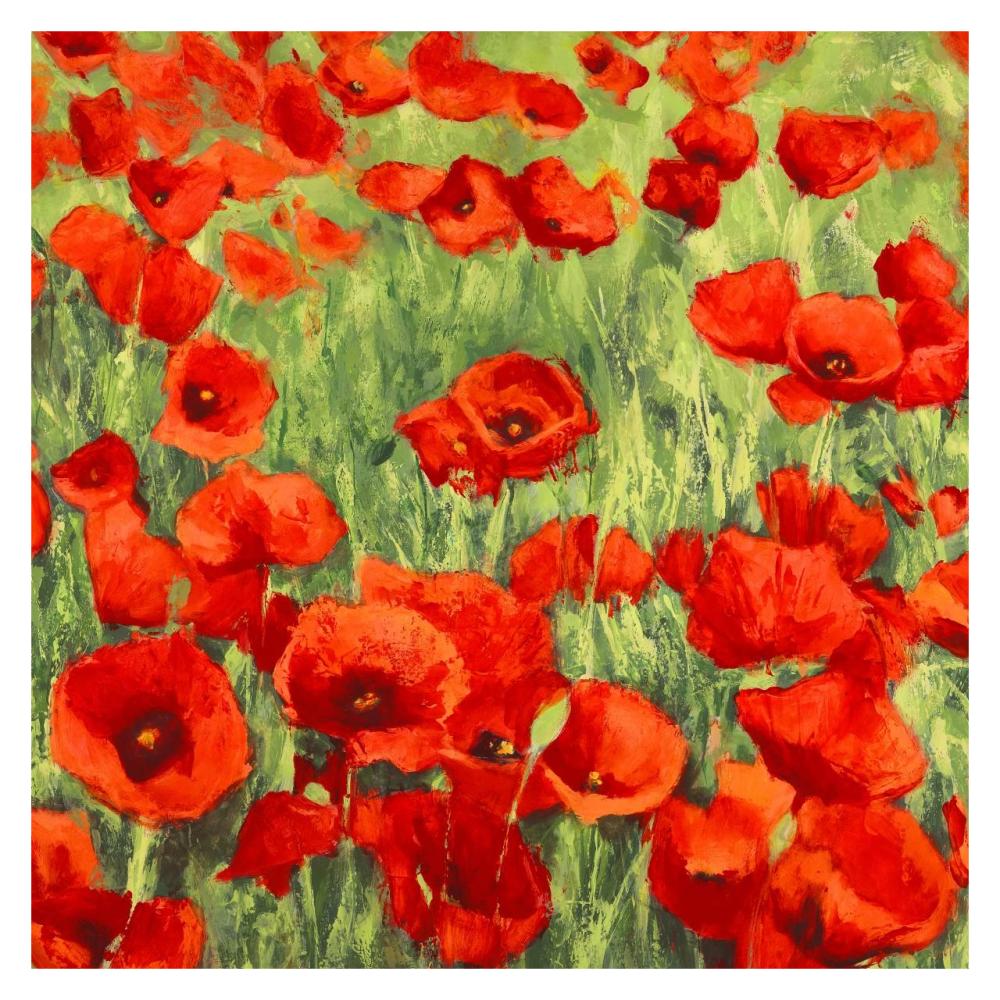 Poppies-Paper Art-32X32