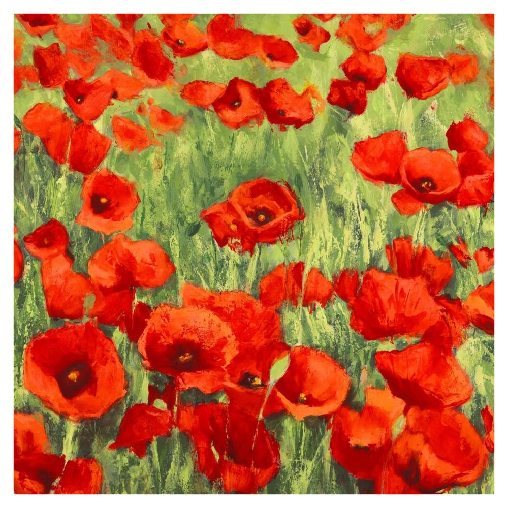 Poppies-Paper Art-38X38