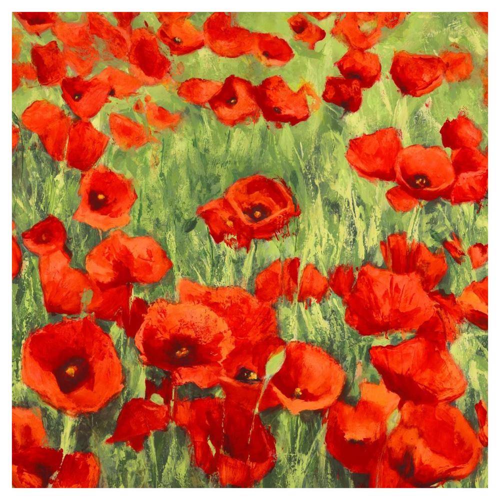 Poppies-Paper Art-42X42