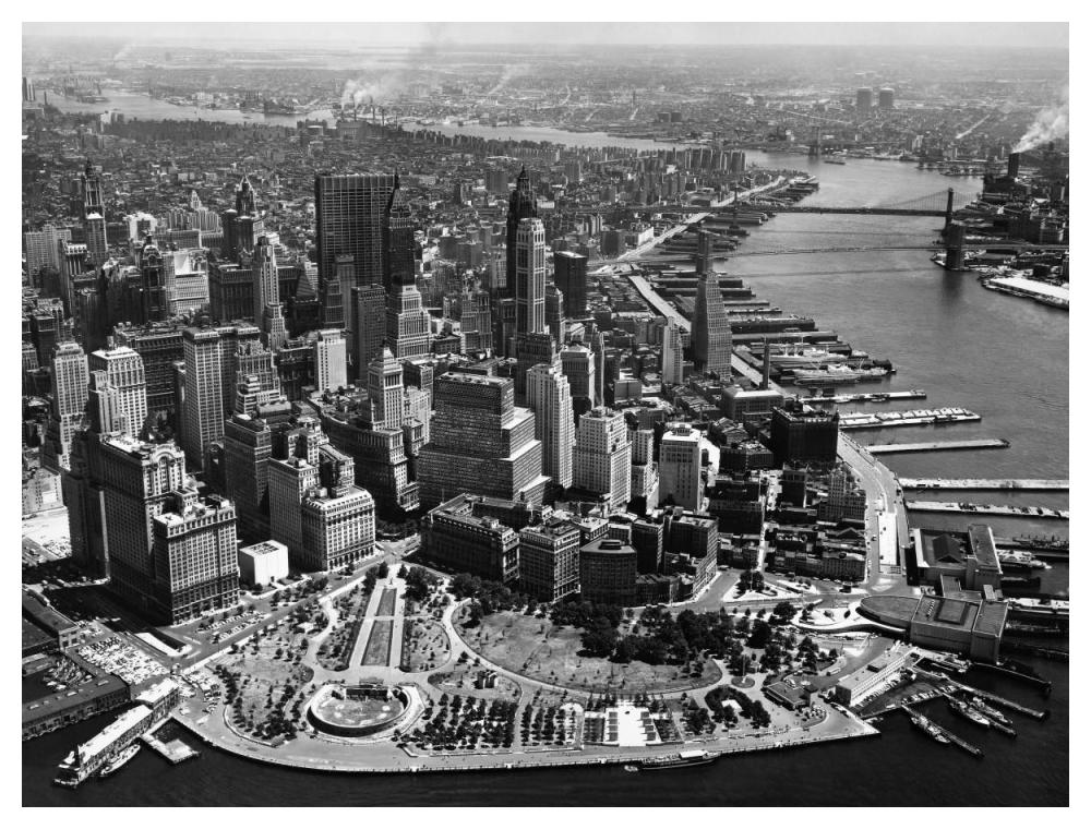 Aerial View Of Manhattan-Paper Art-50X38