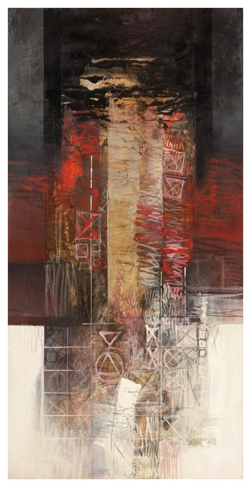 Sentimenti In Rosso-Paper Art-32X62