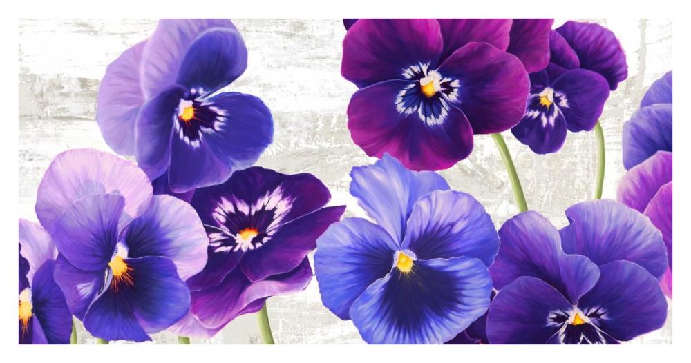 Dance Of Pansies-Paper Art-38X20