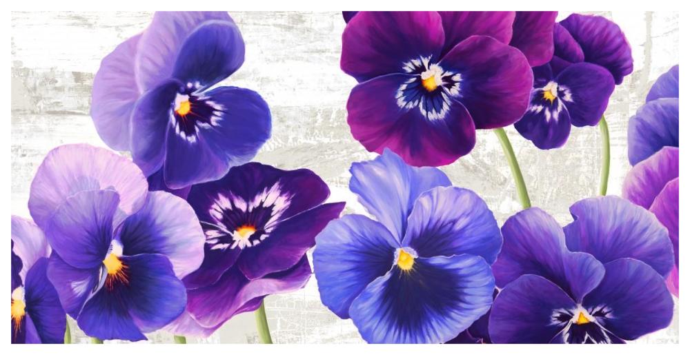 Dance Of Pansies-Paper Art-62X32