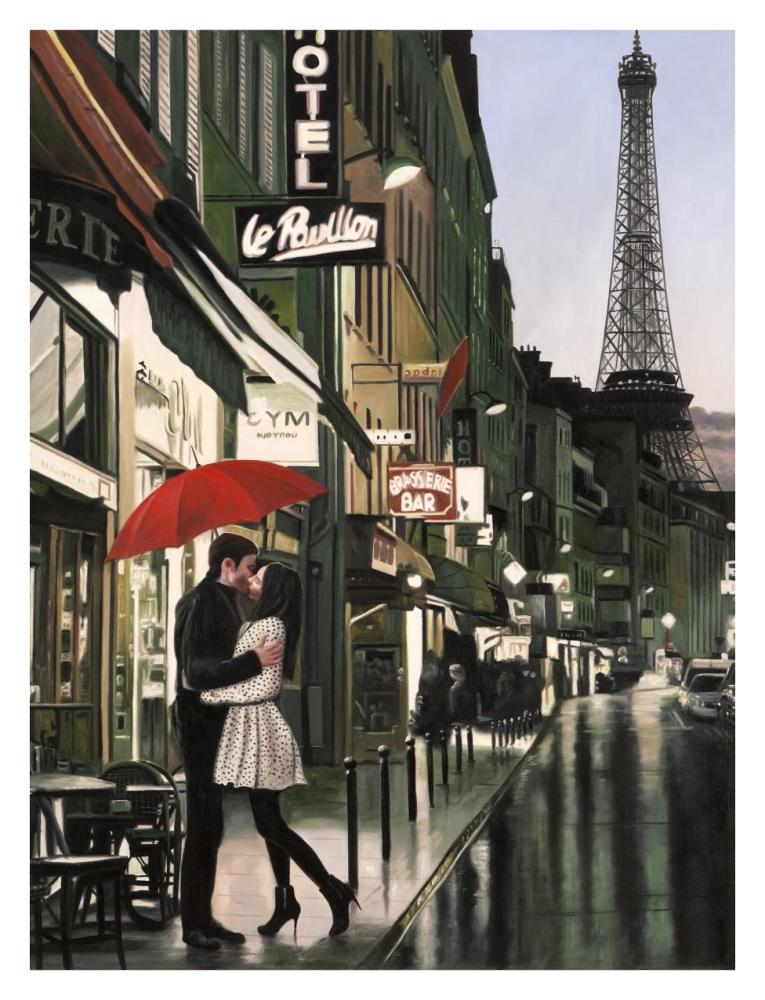 Romance In Paris (Detail)-Paper Art-26X34
