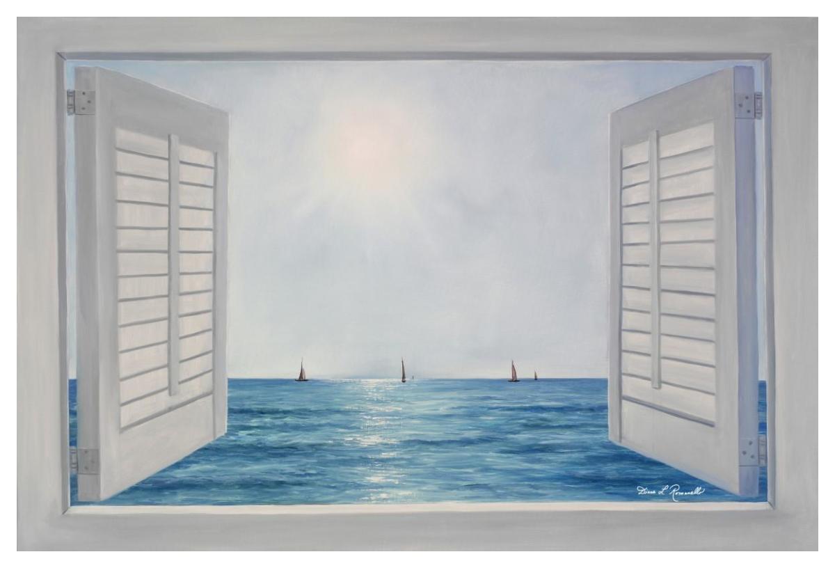 Open Shutters -Paper Art-50X34