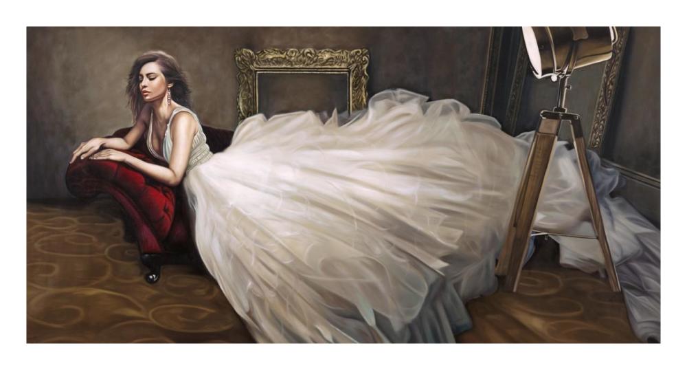The White Dress-Paper Art-26X14