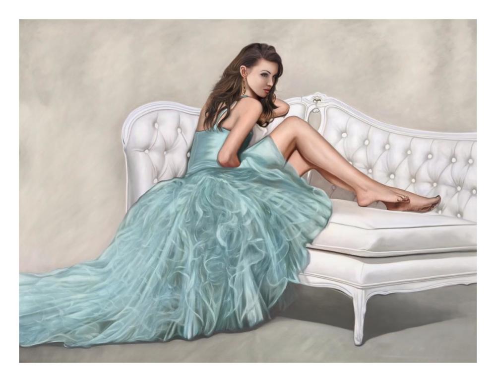 The White Sofa-Paper Art-26X20