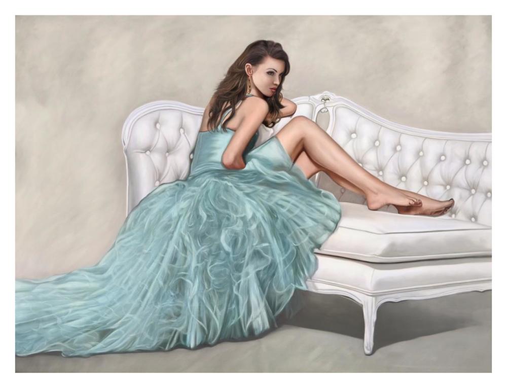 The White Sofa-Paper Art-34X26
