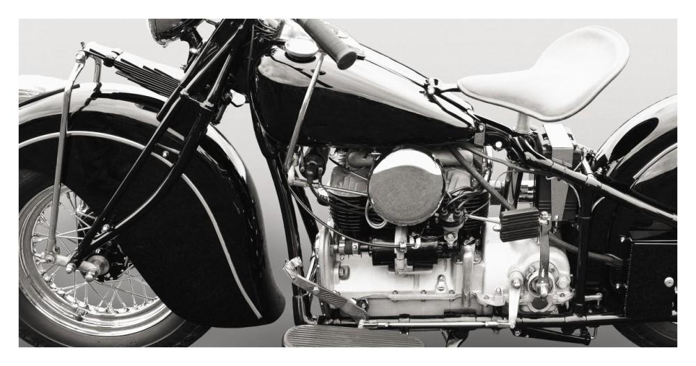 Vintage American Bike-Paper Art-38X20