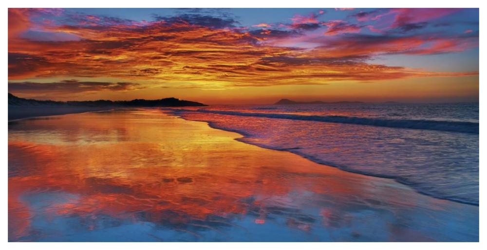 Sunset, North Island, New Zealand-Paper Art-62X32