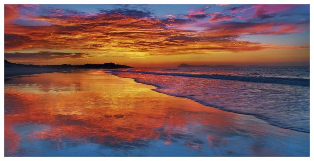 Sunset, North Island, New Zealand-Paper Art-74X38