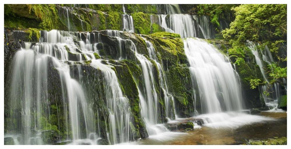 Waterfall Purakaunui Falls, New Zealand-Paper Art-74X38