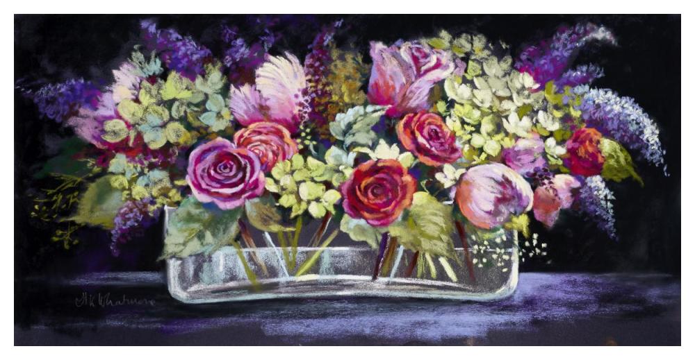 Roses And Lilacs-Paper Art-50X26
