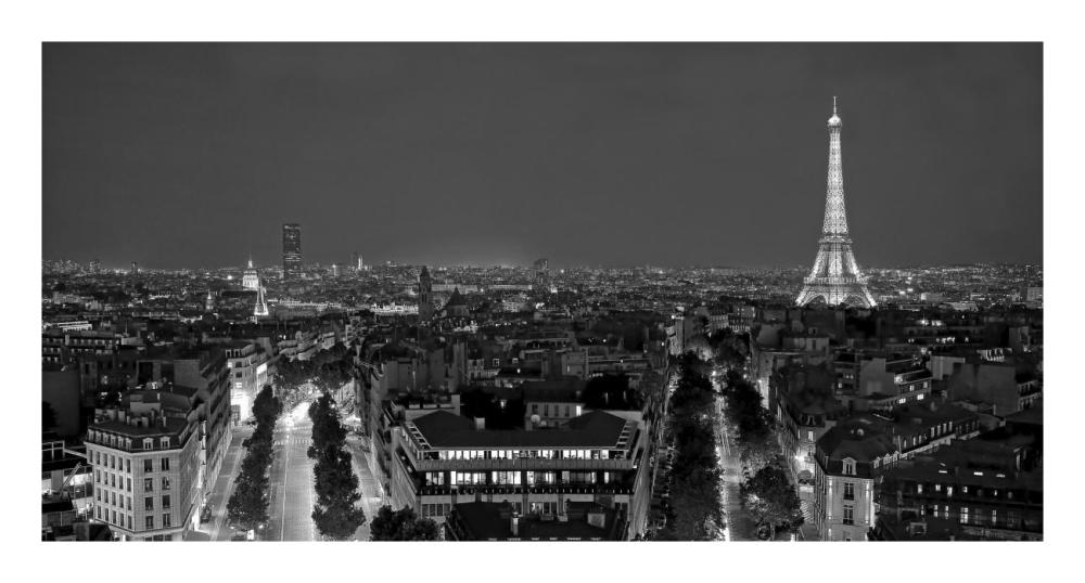 Paris At Night-Paper Art-26X14