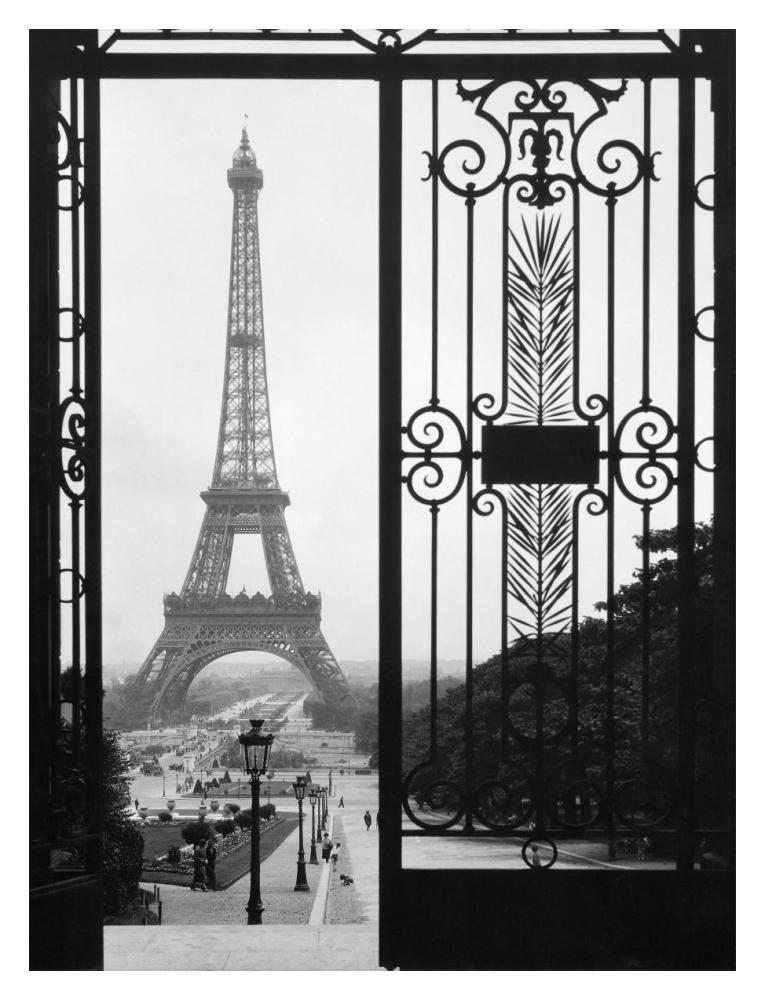 Eiffel Tower From The Trocadero Palace, Paris-Paper Art-14X18