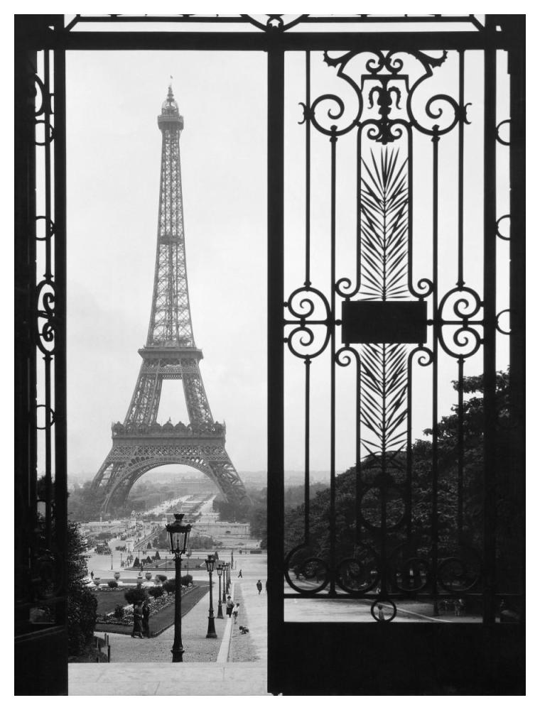 Eiffel Tower From The Trocadero Palace, Paris-Paper Art-38X50