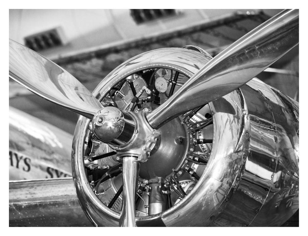 Vintage Airplane Propeller-Paper Art-18X14