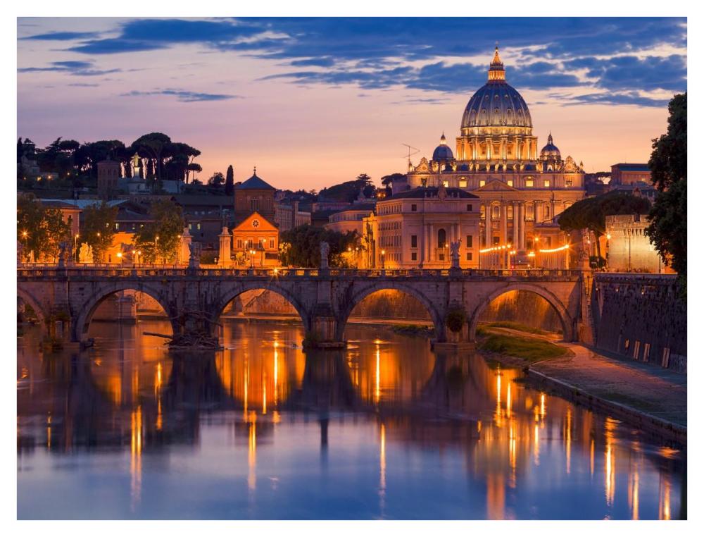 Night View At St. Peter'S Cathedral, Rome-Paper Art-42X32